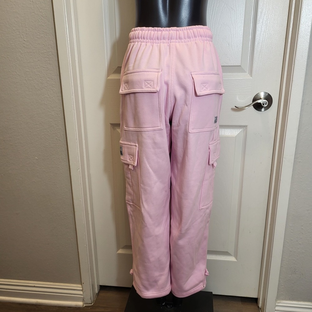 Pro Club Women's Heavy Fleece Cargo Long Pants Pink Size Extra Small- Brand-new! - Picture 5 of 10
